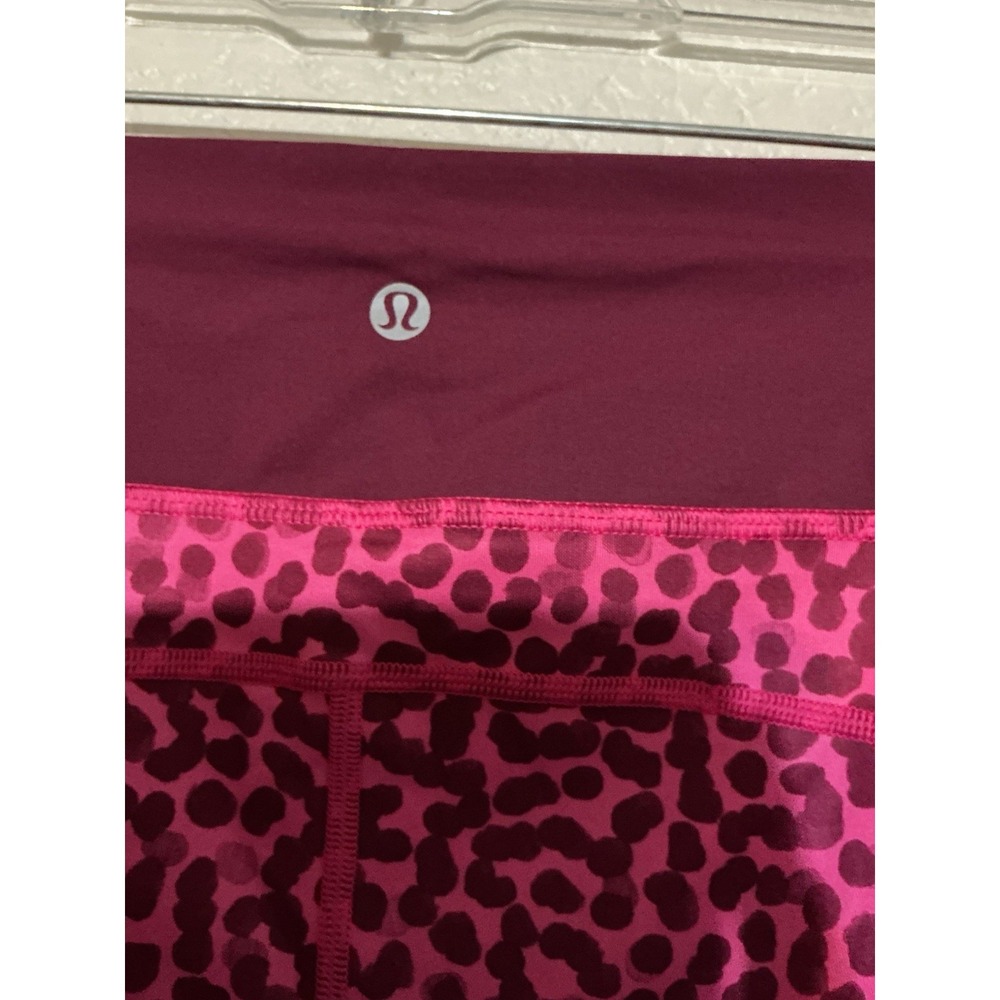 Lululemon Leggings Womens Size 6 Pink Running Athletic Crop Pants Gym - Picture 4 of 10
